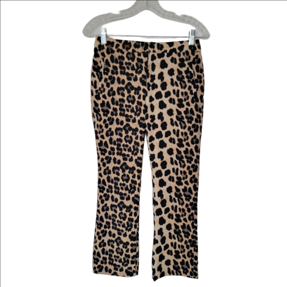 Zara Leopard Print Boot Cut Pants